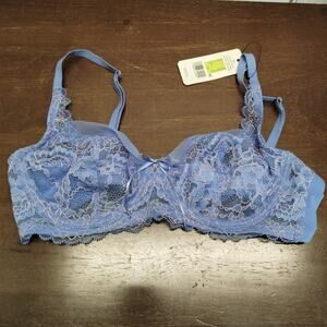 Skarlett Blue Size 32B Minx Lace Unlined Balconette Underwire Bra NWT